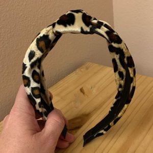 Leopard Velvet Knotted Headband